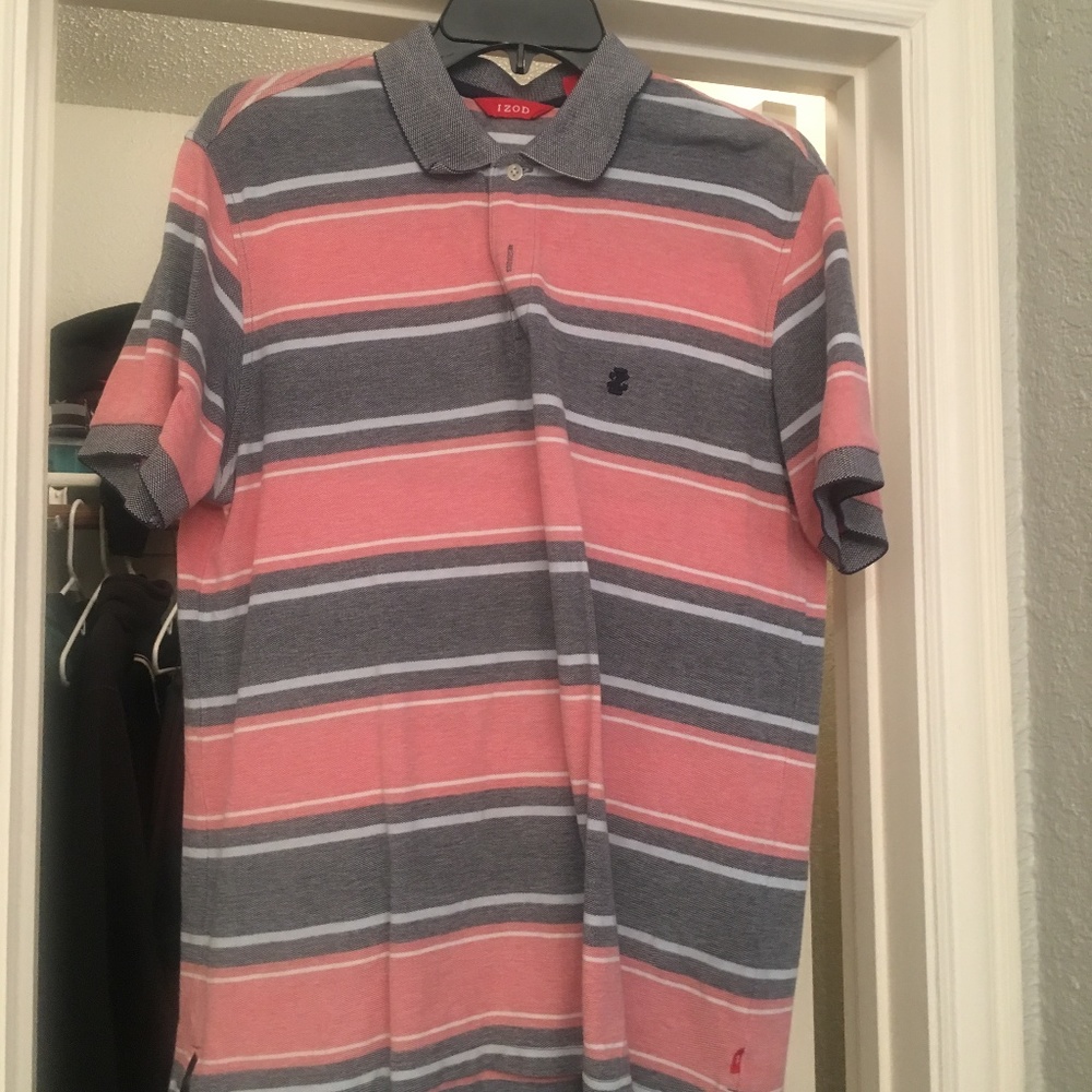 Pink and Grey Collard Shirt